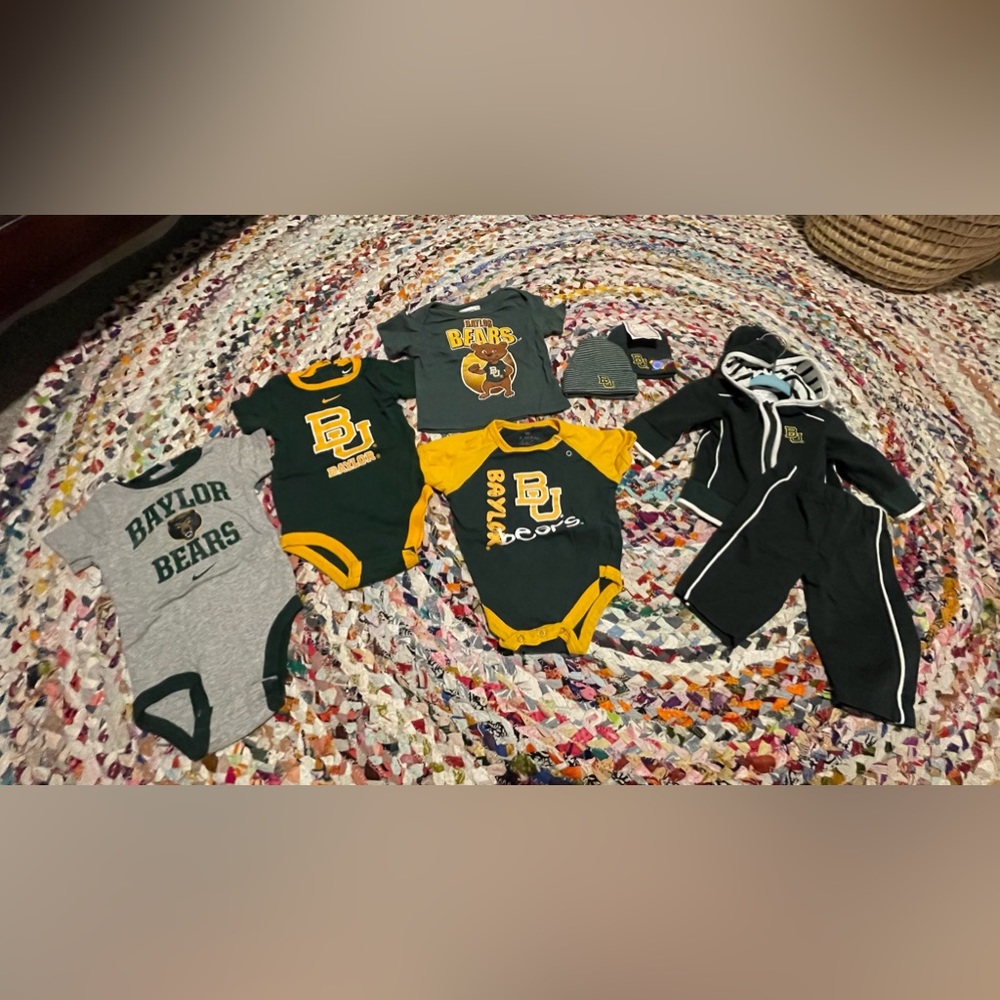 Bundle of baby boy Baylor University clothing